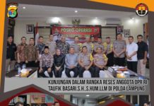 Polda Lampung Menerima Kunjungan Anggota Komisi III DPR RI Taufik Basari