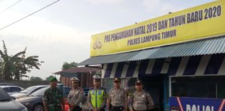 Koramil Jajaran Kodim 0429/Lamtim Laksanakan Pengamanan Natal Dan Pantau Arus Lalin