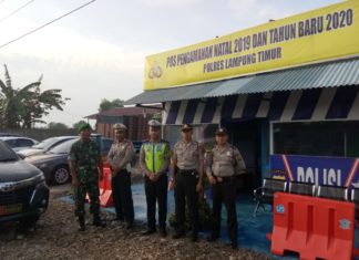 Koramil Jajaran Kodim 0429/Lamtim Laksanakan Pengamanan Natal Dan Pantau Arus Lalin