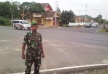 Danramil 429-10/Labuhan Maringgai Kapten Inf. Heriadi Gustian Laporkan Kondisi Terkini Lintas Pantai Timur, H-2 Tahun Baru 2020