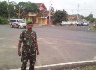 Danramil 429-10/Labuhan Maringgai Kapten Inf. Heriadi Gustian Laporkan Kondisi Terkini Lintas Pantai Timur, H-2 Tahun Baru 2020