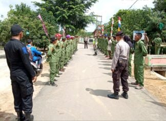 Persiapan Lomba Desa Dan BBGRM, Pelda Nasib Terus Gembleng Linmas