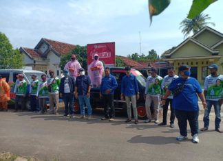 DPD Nasdem Hadir di Tengah Masyarakat, Lakukan Penyemprotan Disinfektan Guna Cegah Penyebaran Virus Corona