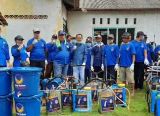 DPD Nasdem Lamtim Hadir di Tengah Masyarakat Lakukan Pencegahan Penyebaran Covid-19