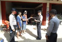 Polsek Pakuan Ratu Terus Menggalakan Wajib Pakai Masker Saat Keluar Rumah Menuju New Normal