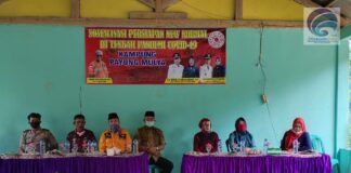 Bunda Elyya Lusiana Sosialisasi Persiapan New Normal di Kampung Payung Mulya Kecamatan Pubian
