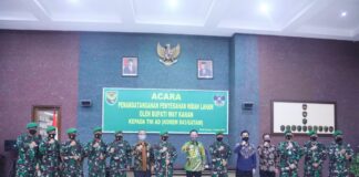 Pemkab Way Kanan Hibahkan 16 Hektar Tanah Kepada TNI AD