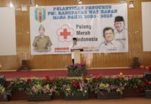 Saiful Resmi di Lantik Sebagai Ketua PMI Way Kanan