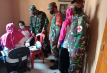 KODIM 0427/WAY KANAN Adakan Bakti Sosial  Pelayanan KB Dan Berobat Gratis