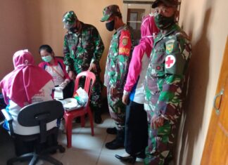 KODIM 0427/WAY KANAN Adakan Bakti Sosial Pelayanan KB Dan Berobat Gratis