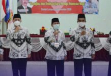 Peringatan HUT PGRI-75 diikuti oleh Walikota Bandar Lampung di Lingkungan SMP Negeri 1 Bandar Lampung