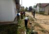 Danpos Koramil 427-04 Bahuga Bersama Masyarakat Bergotong Royong di Kecamatan Way Tuba