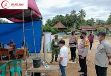 Sekda Saipul, Dandim 0427/Wk, Kapolres dan Tim Polda Pantau Sejumlah TPS Di Tiga Kecamatan