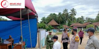 Sekda Saipul, Dandim 0427/Wk, Kapolres dan Tim Polda Pantau Sejumlah TPS Di Tiga Kecamatan