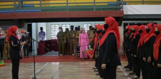 Pengukuhan Ketua Perwosi, Partinia Parosil Harap Dapat Memotivasi Masyarakat dibidang olahraga