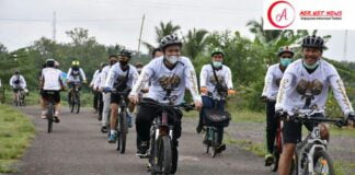 Kejari Metro Gowes Bareng mengelilingi Kota Metro Agar Imun Tubuh Tetap Terjaga