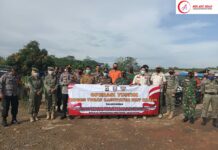 Pemkab Way Kanan Bersama TNI Dan POLRI Lakukan Operasi Yustisi Covid-19 Di Kampung Negeri Baru