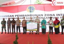 Bupati Lamtim Hadiri Acara Pencanangan Zona Integeritas Di Kantor Pertanahan Kabupaten Lampung Timur