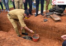 Bupati Way Kanan Letakkan Batu Pertama Pembangunan Padepokan PSHT Kampung Bhakti Negara