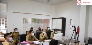 Sekda Saipul Ikuti Vicon Sosialisasi Permendagri Nomor 72 Tahun 2020