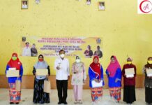 Wali Kota Metro Hadiri Acara Peringatan Hari Ibu Ke-92 Di Kelurahan Ganjar Agung