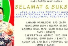 Dalam Olimpiade Guru Tingkat Nasional, Guru Asal Way Kanan Meraih 6 Medali