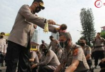 Beberapa Personil Polresta Bandar Lampung Dapat Kenaikan Pangkat