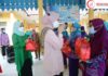 Ketua DWP Dampingi Bunda Dessy Untuk Serahkan Bansos Pada PTK Paud Di 3 Kecamatan