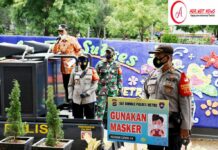 Walkot Metro Dan Tim Gabungan Lakukan Sosialisasi Cegah C-19 Di Metro Timur