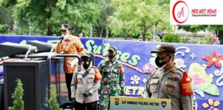 Walkot Metro Dan Tim Gabungan Lakukan Sosialisasi Cegah C-19 Di Metro Timur