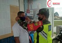 Babinsa Koramil 427- 03/BLU Laksanakan Himbauan Kepada Aparatur Desa Tanjung Raja