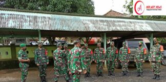 Komandan kodim 0427/way kanan Melaksanakan Kunjungan Kerja Ke Koramil 427-06/Baradatu