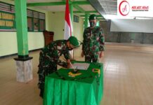 Dandim 0427/Way Kanan Pimpin Sertijab Danramil Dan Perwira Staf Kodim