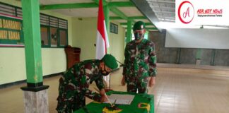 Dandim 0427/Way Kanan Pimpin Sertijab Danramil Dan Perwira Staf Kodim