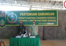 Pertemuan Gabungan Persit Kartika Chandra Kirana Cabang L Kodim 0427/Way Kanan