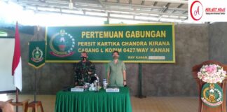 Pertemuan Gabungan Persit Kartika Chandra Kirana Cabang L Kodim 0427/Way Kanan