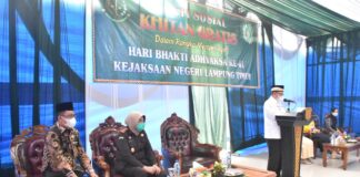 Kang Dawam Himbau Masyarakat Untuk Tetap Patuhi Protokol Kesehatan, Pada Kegiatan Baksos Peringati Hari Bhakti Adhyaksa ke-61
