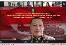 Tingkatkan Penanganan Yankomas, Kanwil Lampung Ikuti Sosialisasi Rancangan Perubahan Permenkumham Nomor 32 Tahun 2016