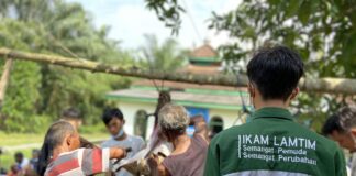 Peringati perayaan hari raya Idul Adha, Ikam Lamtim Berkurban Kambing