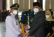 BUPATI LAMPUNG TENGAH MUSA AHMAD MELANJUT & MENGAMBIL SUMPAH JURUSAN PEMIMPIN TINGGI PERTAMA, ADMINISTRATOR & SUPERVISOR DI PEMERINTAH KABUPATEN LAMPUNG TENGAH