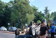 Sekda Alami Kecelakaan di Lintas Timur, Bersama Istrinya