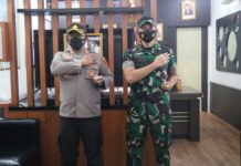 Dandim 0439/Lamtim, Letkol Czi Indra Triwanto S.H Sambangi Polres Lamtim