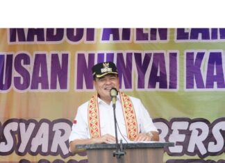 Bupati Lamteng Launcing Kampung Bersih Narkoba Bersama BNN Provinsi Lampung