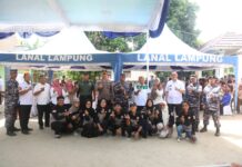 Bupati Lampung Timur Hadiri Bhakti Sosial TNI AL