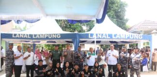 Bupati Lampung Timur Hadiri Bhakti Sosial TNI AL