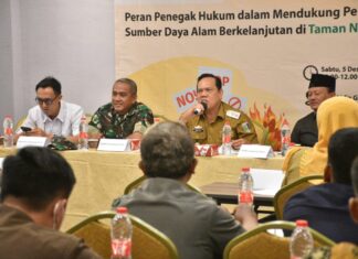 Wakil Bupati Lampung Timur Membuka WorkshopPeran Penegak Hukum Dalam Mendukung Pembangunan dan Pemanfaatan Sumberdaya Alam Secara Berkelanjutan