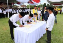 KPU Kabupaten Lampung Timur Lantik 792 Orang Anggota Panitia Pemungutan Suara