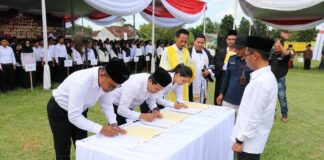 KPU Kabupaten Lampung Timur Lantik 792 Orang Anggota Panitia Pemungutan Suara