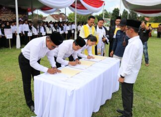 KPU Kabupaten Lampung Timur Lantik 792 Orang Anggota Panitia Pemungutan Suara