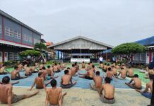 Warga Binaan Rutan Sukadana, Ikuti Olahraga Dan Berjemur Pagi